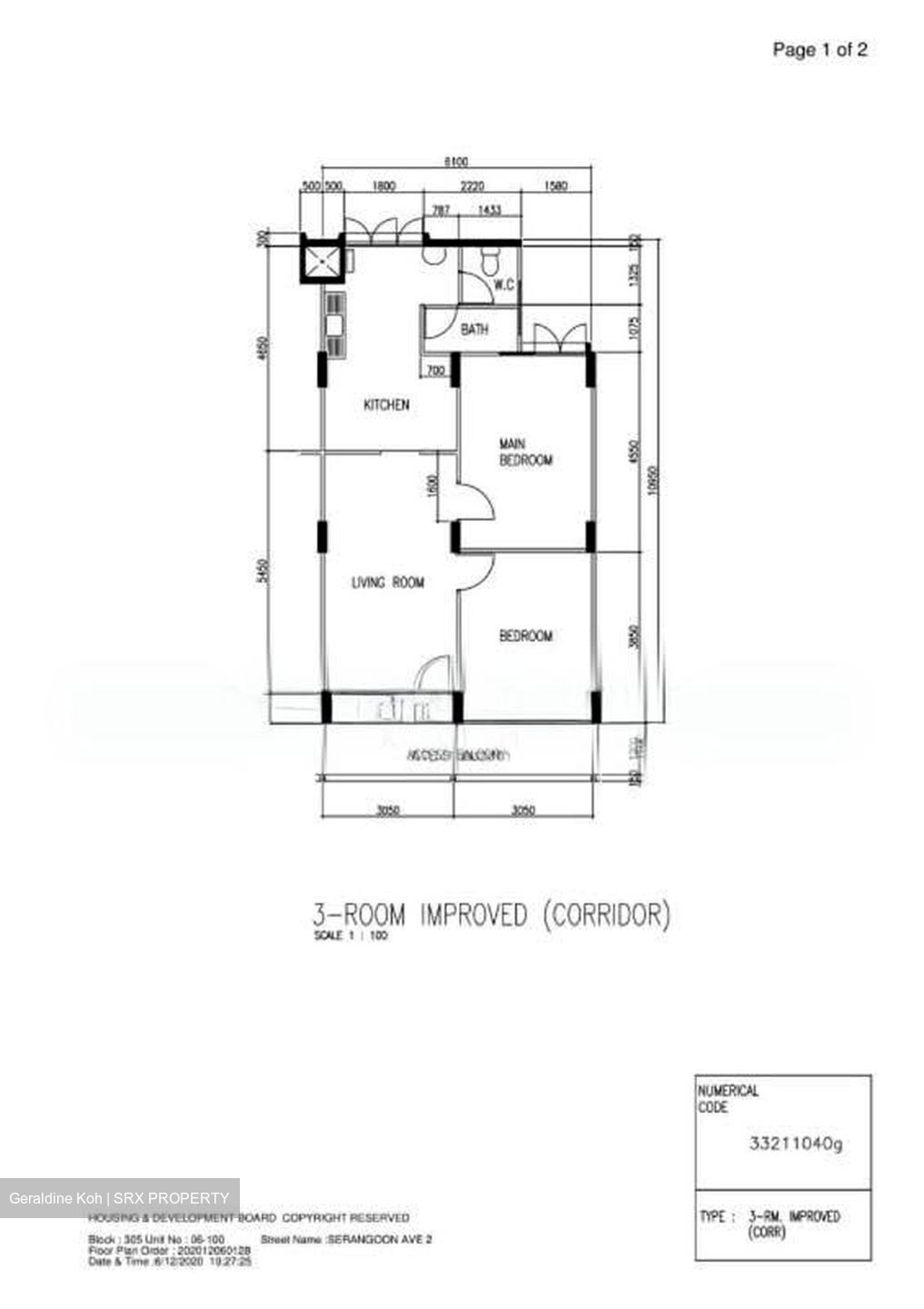 Blk 305 Chuan Village (Serangoon), HDB 3 Rooms #626956421